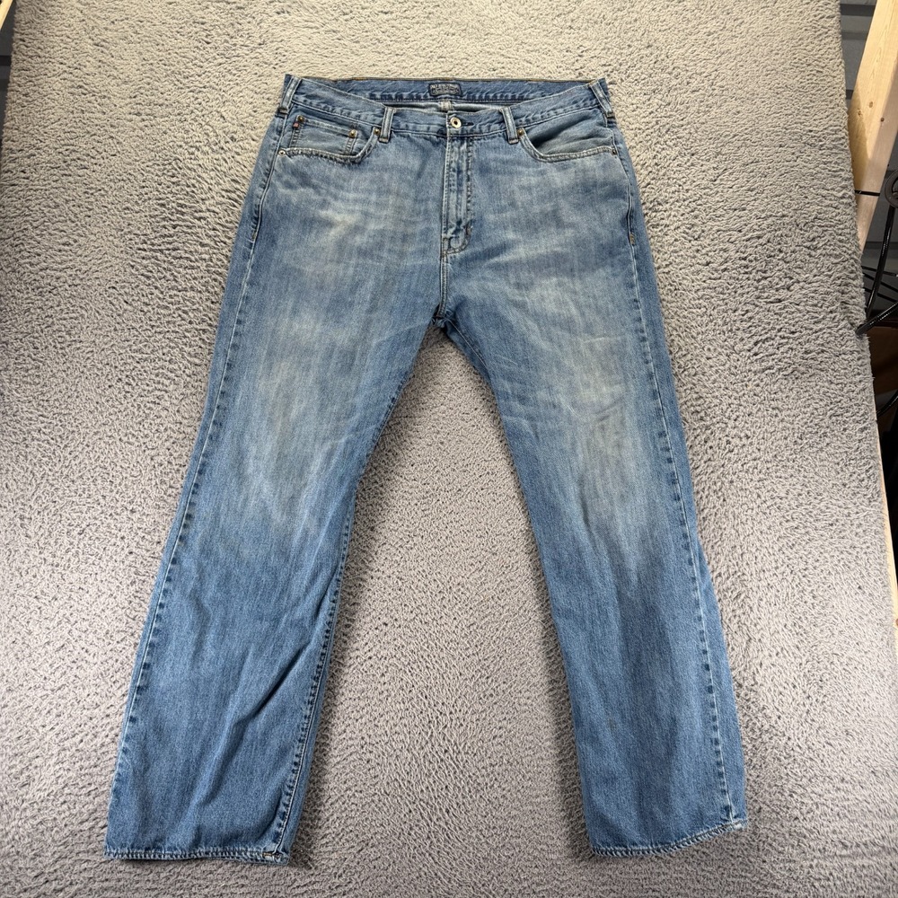 Vintage Polo Jeans Ralph Lauren Jeans Men 38x32 Blue Cotton Denim Straight Baggy